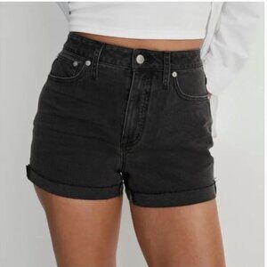 Madewell High-Rise Denim Shorts Black Stretch